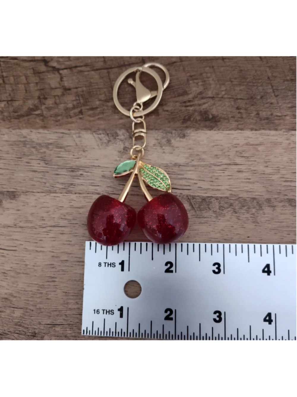Women's Unbranded Cherry Keychain One Size Gold